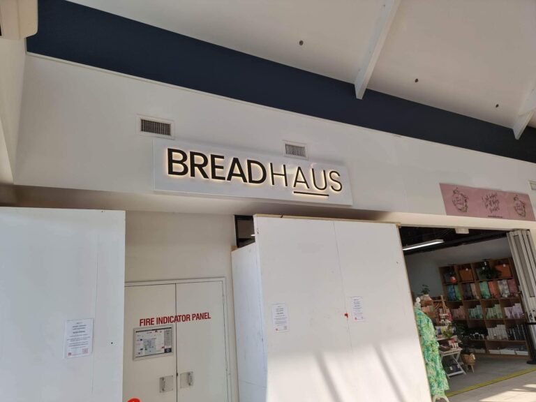 Bread Haus 3D lettering sign above a shop entrance