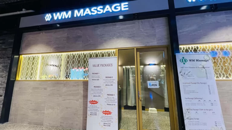 8 WM Massage shopfront signage and window decals