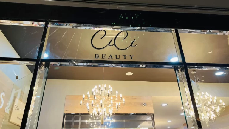 CiCi Beauty shopfront with glass frontage and logo sign